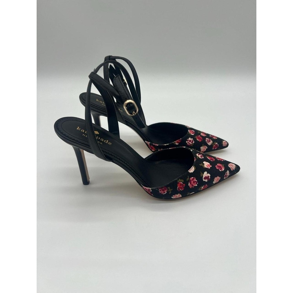 Kate Spade Ankle Strap Floral Heel 9.5